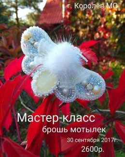 Мастер-класс по вышивке броши Мотылек
