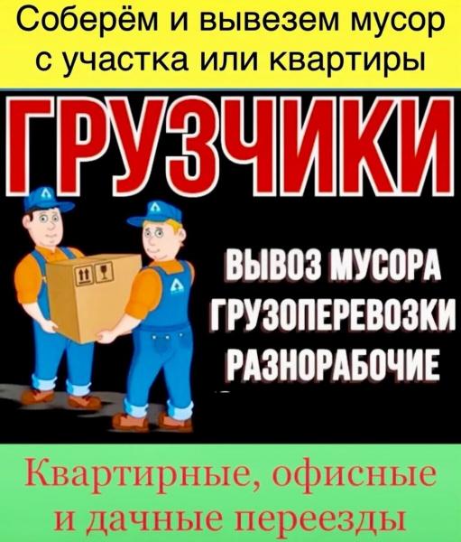 УСЛУГИ ГРУЗЧИКОВ. ПЕРЕЕЗДЫ. ВЫВОЗ МУСОРА. ПО ГОРОДУ. 