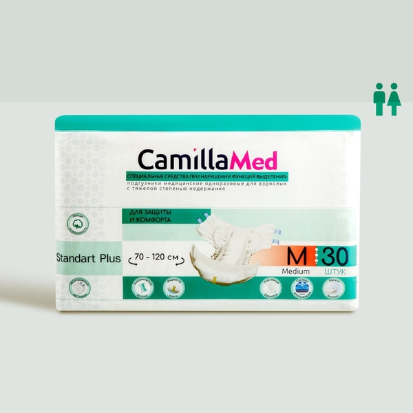 Памперсы Подгузники Camilla Med, размер М, 30 штук Памперсы Подгузники Camilla Med, размер М, 30 штук