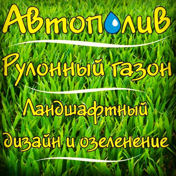 Автоматический полив и Рулонный газон