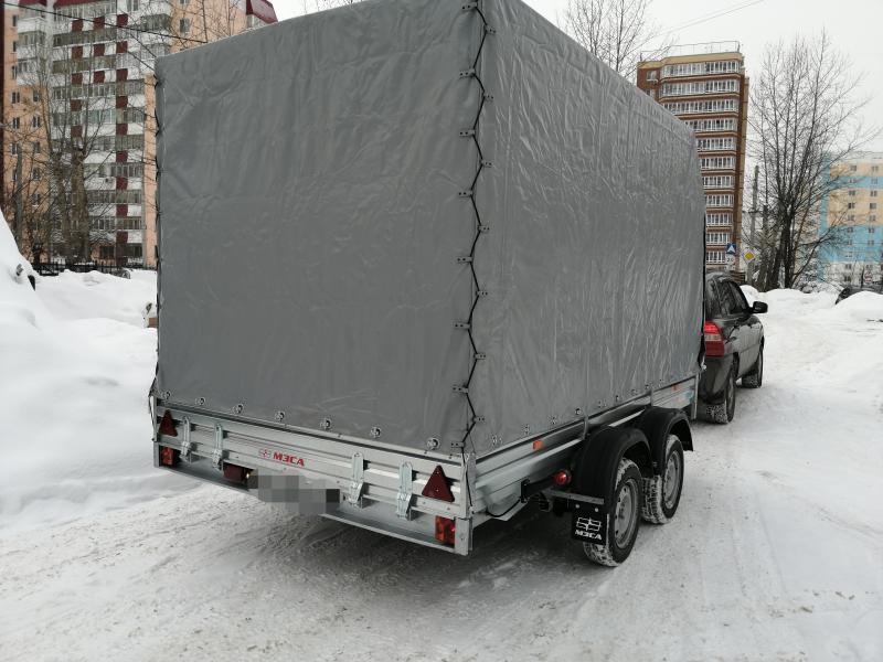 Прицеп для двух снегоходов, баги, квадроциклов 