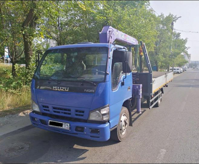 Услуги манипулятора. ISUZU (пяти тонник). Грузоподъемность стрелы 1,5 тонны, грузоподъемность стрелы на полном вылете 350 кг.