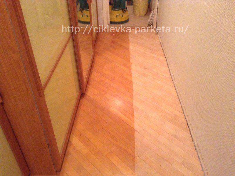 До и после. Циклевка паркета из бука