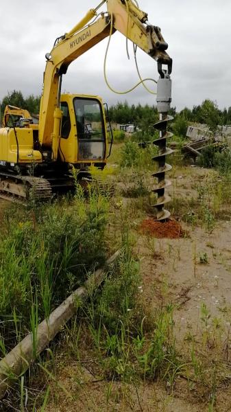 Услуги мини экскаватора с ямобуром Услуги мини экскаватора с ямобуром