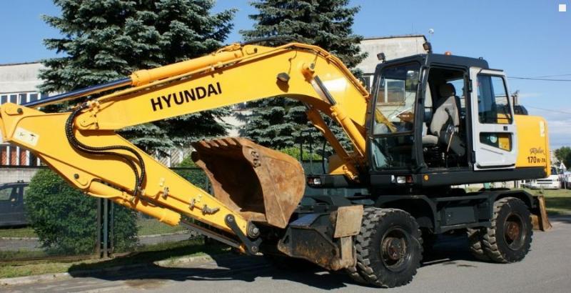 Услуги экскаватора колесного HYUNDAI