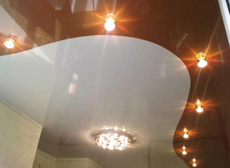 Комбинированные натяжные потолки LuxeDesign