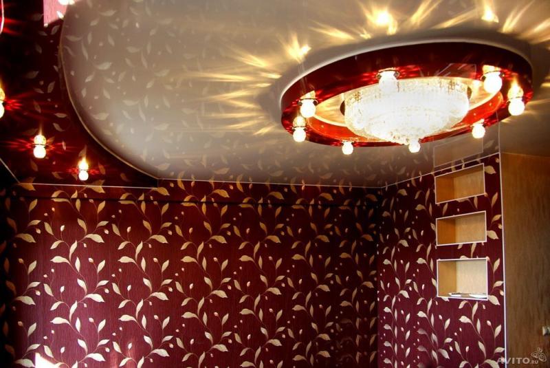 Комбинированные натяжные потолки LuxeDesign